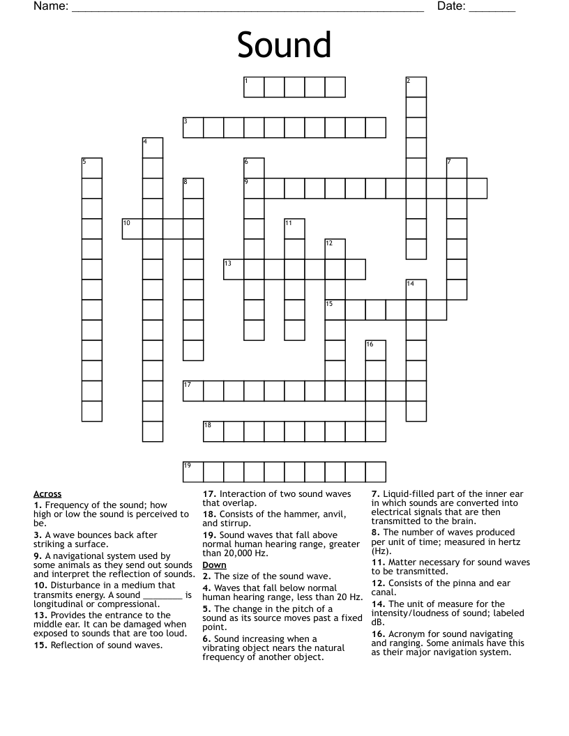 Sound Crossword