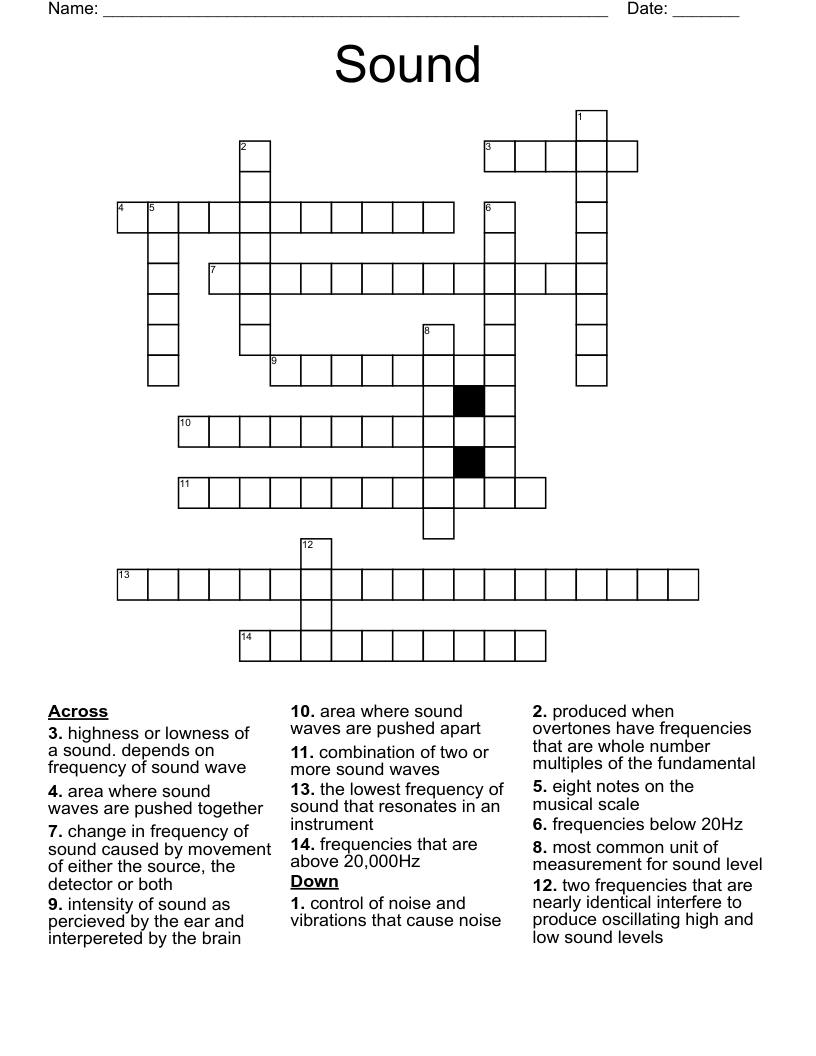 Sound Crossword