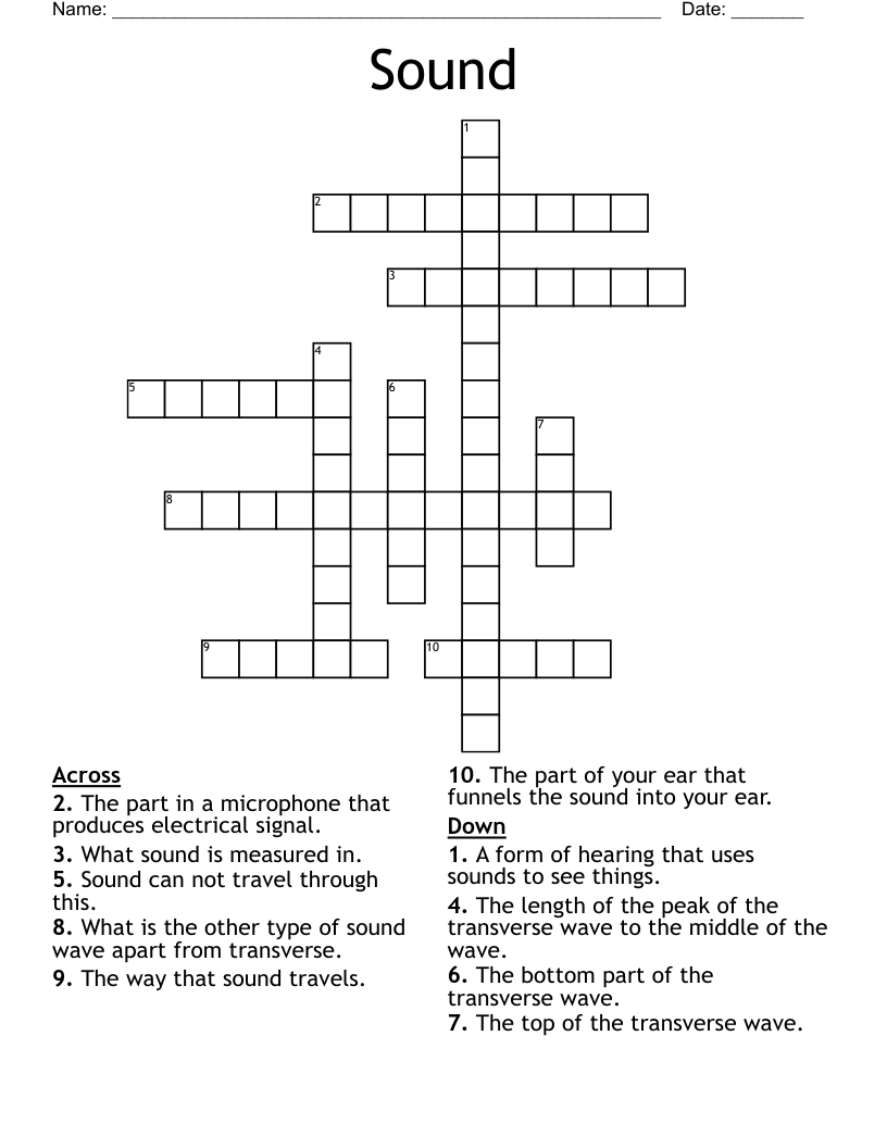 Sound Crossword
