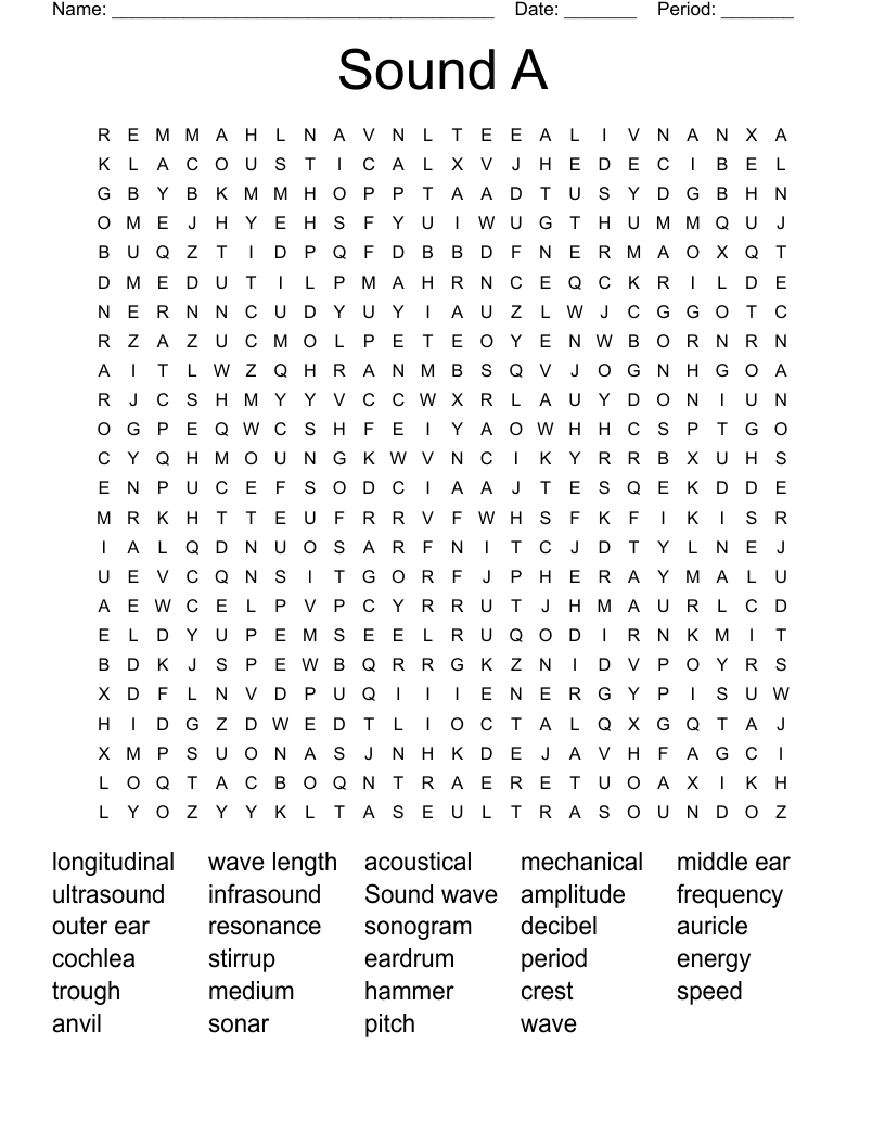 Sound A Word Search