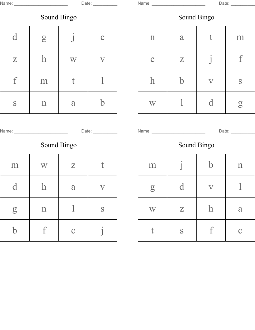 Sound Bingo