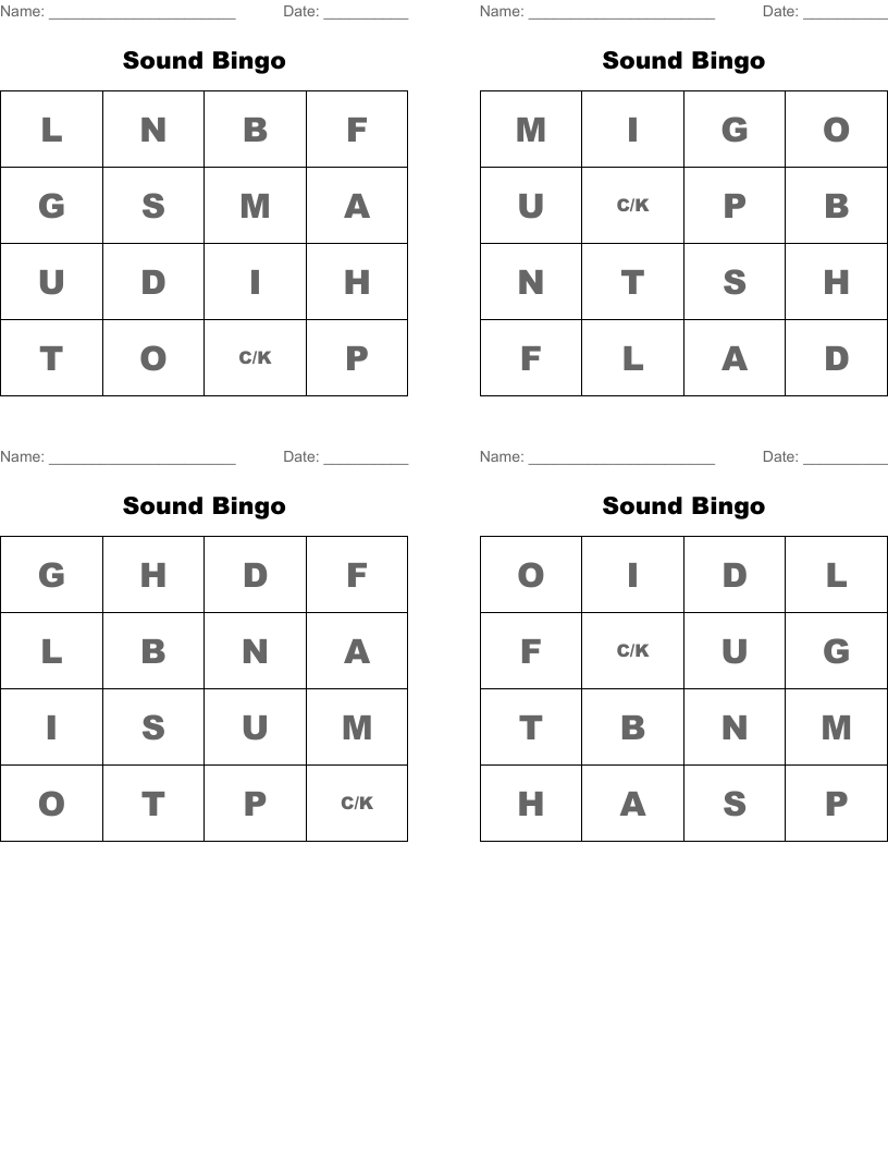 Sound Bingo