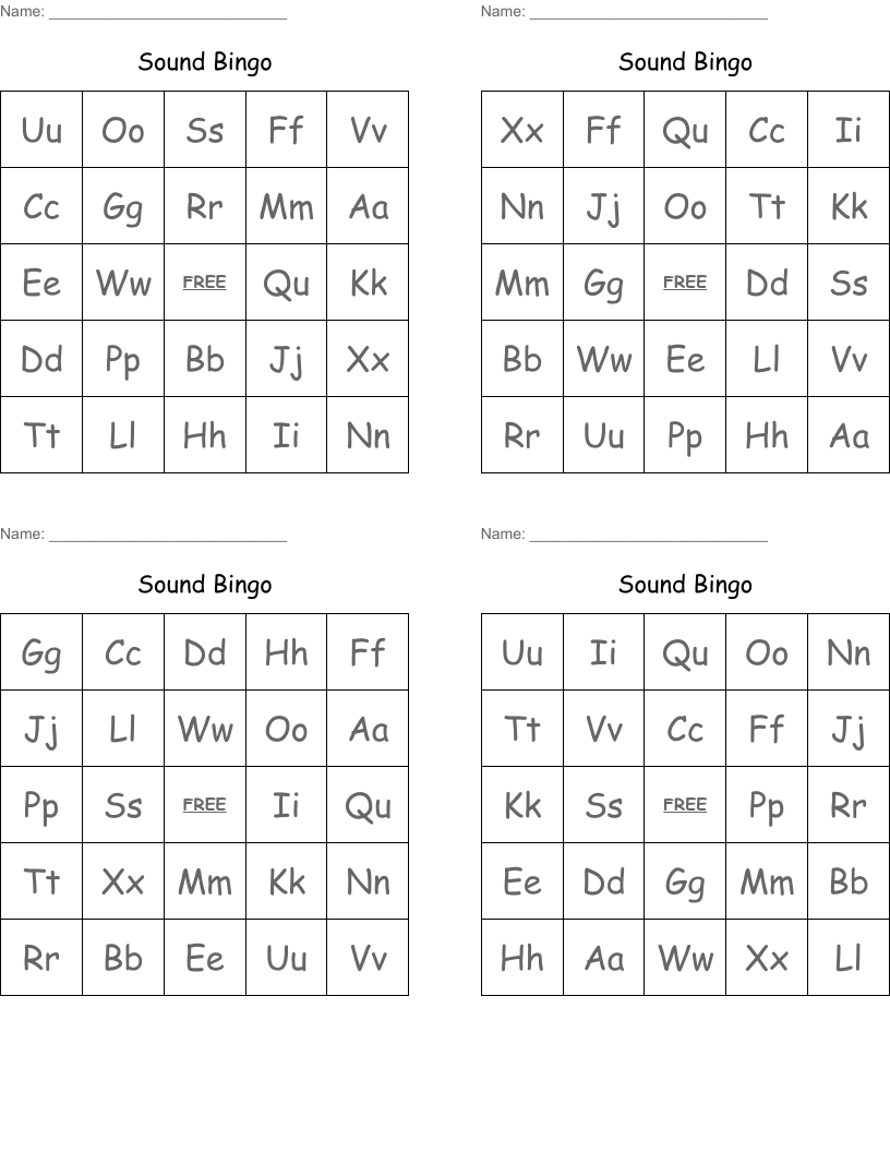 Sound Bingo