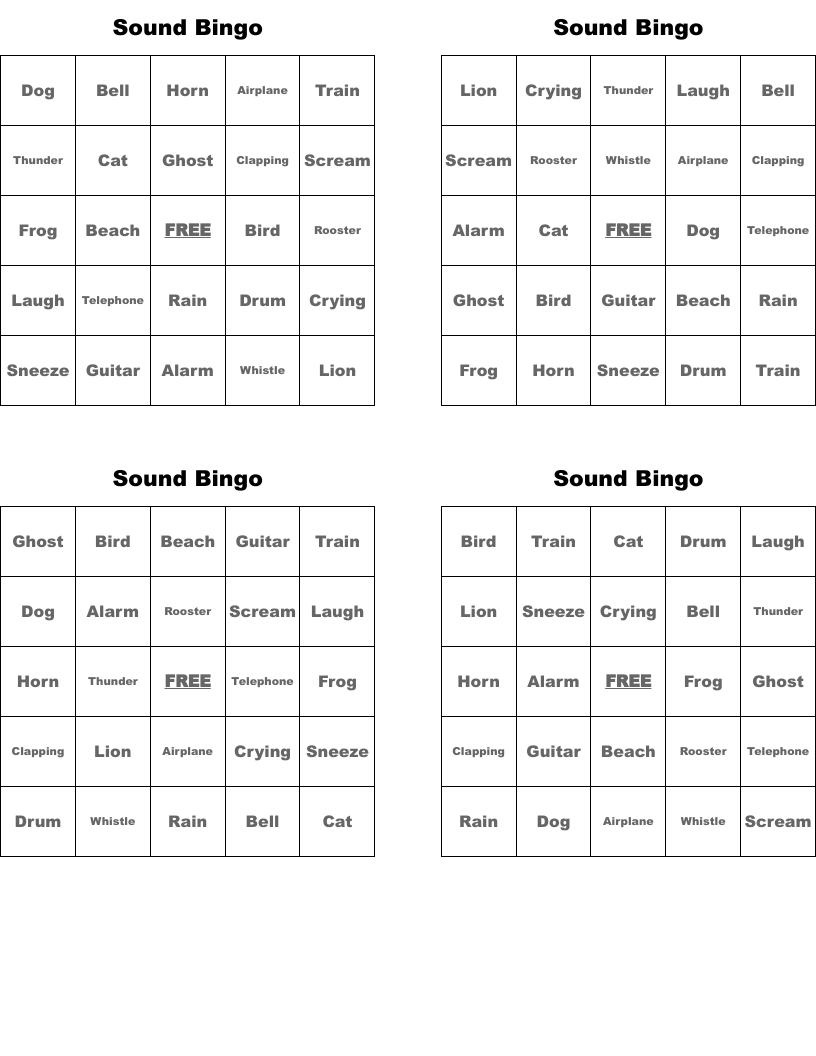 Sound Bingo