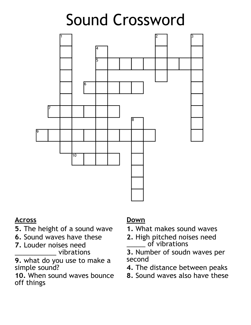 Sound Crossword