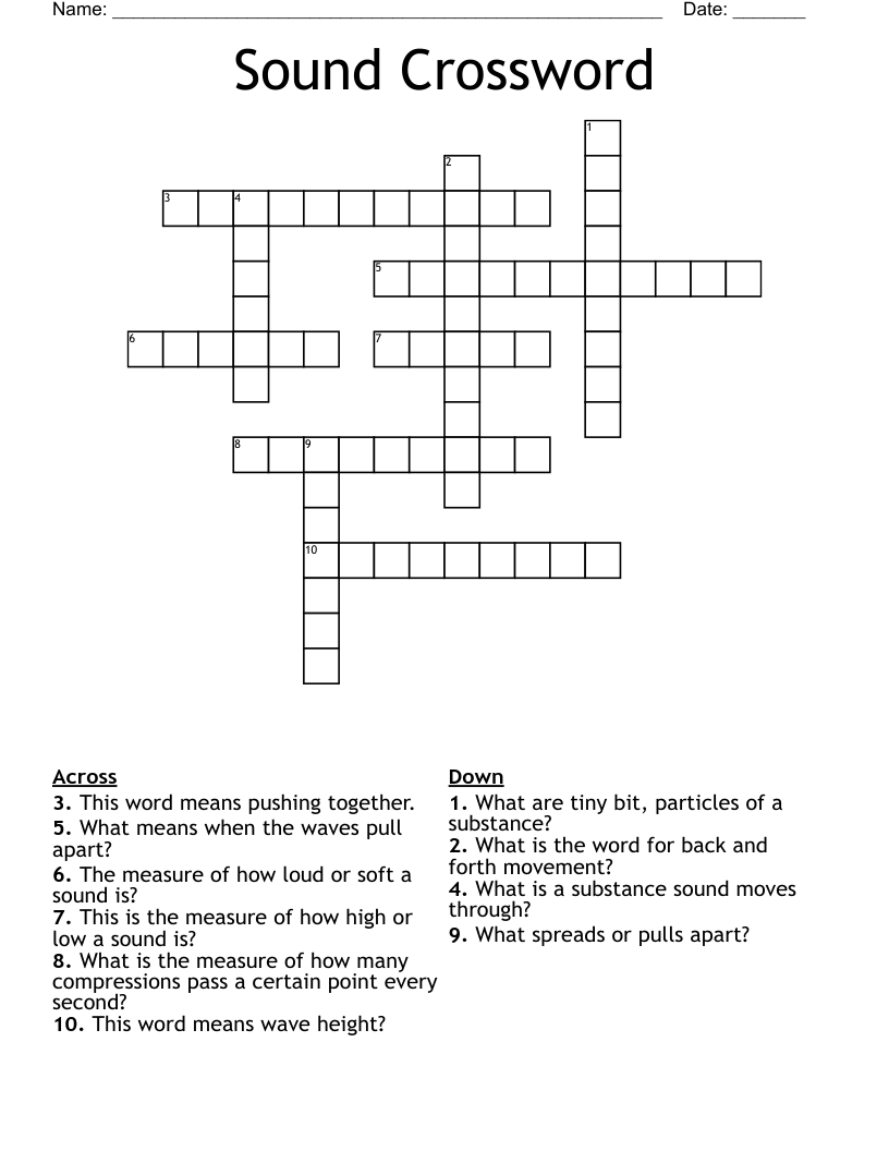 Sound Crossword 