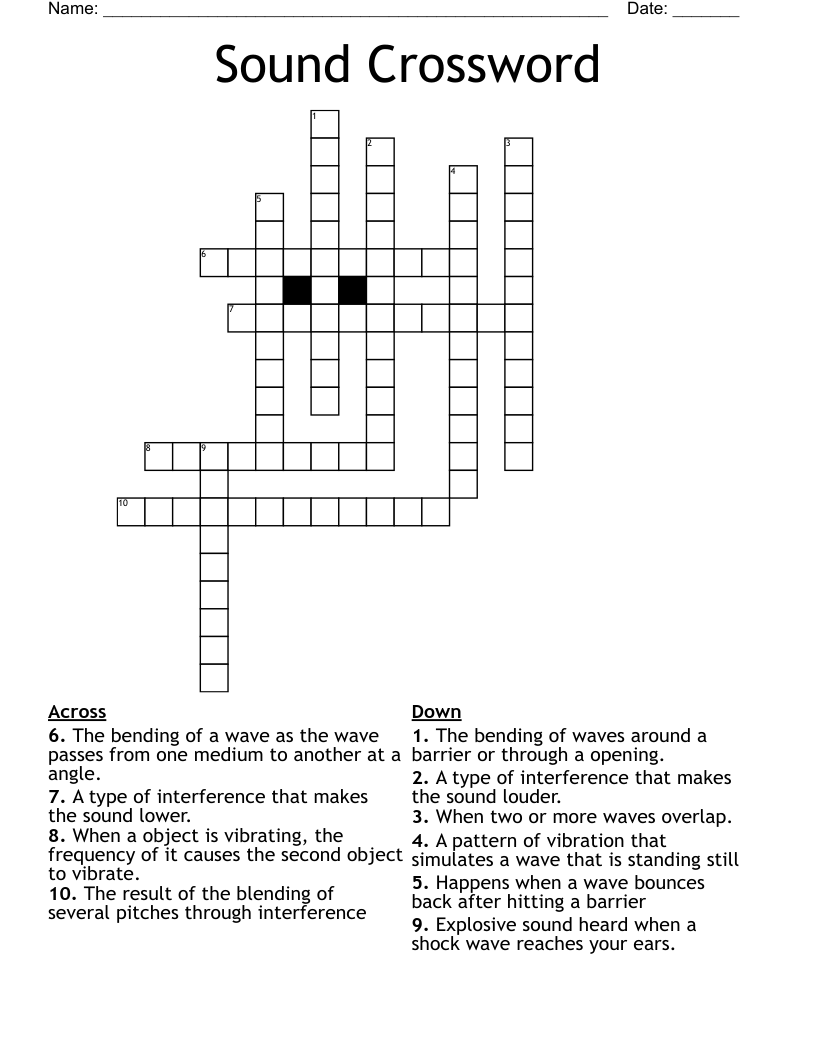 Sound Crossword 