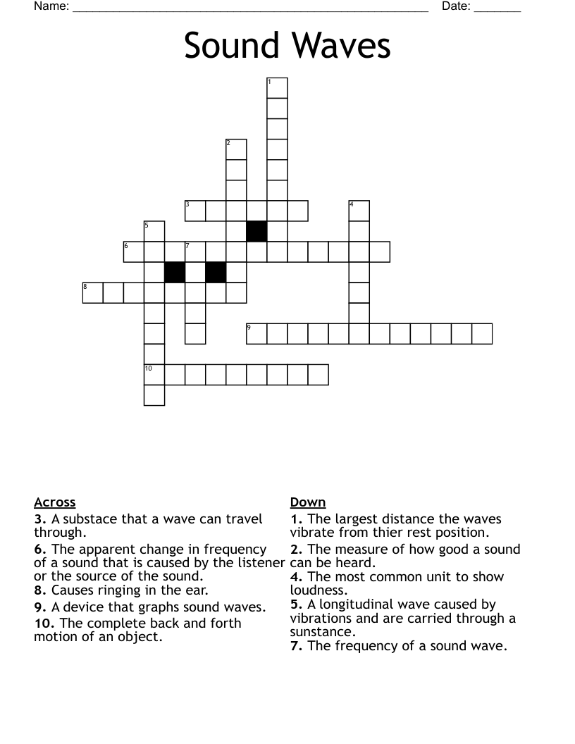Sound Waves Crossword