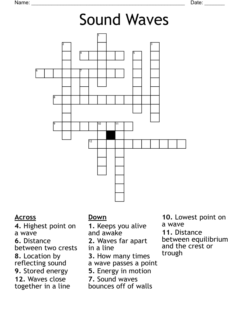 Sound Waves Crossword