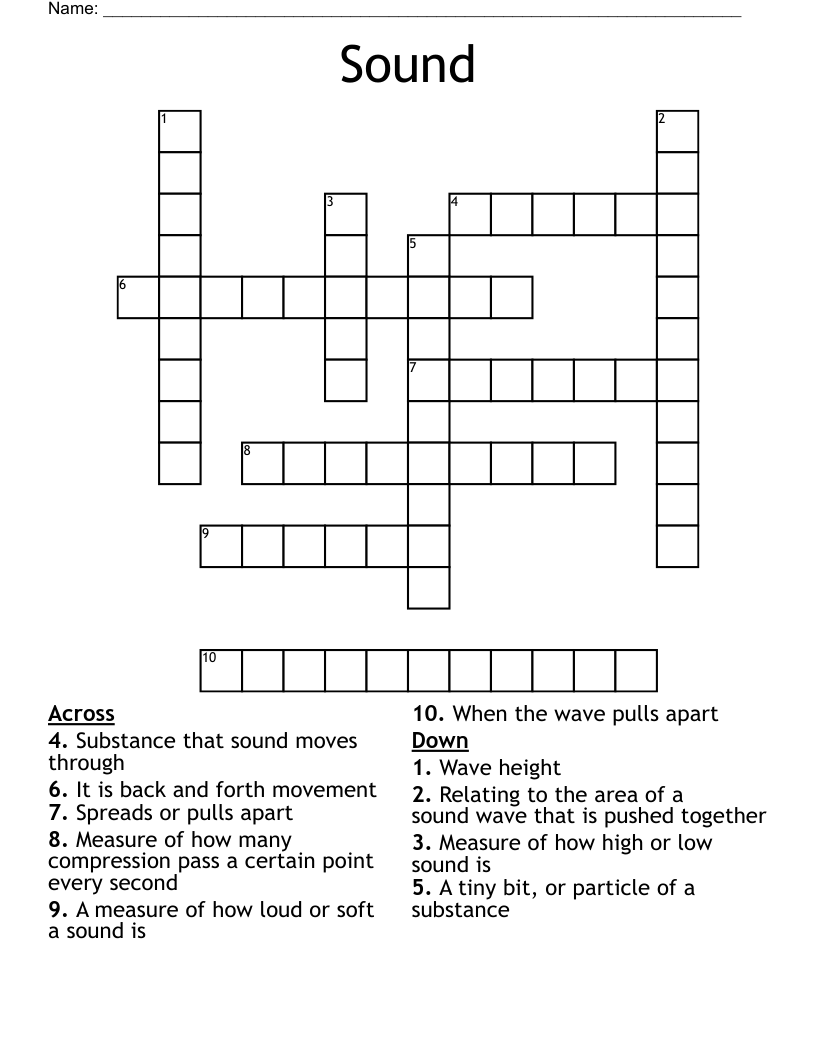 Sound  Crossword