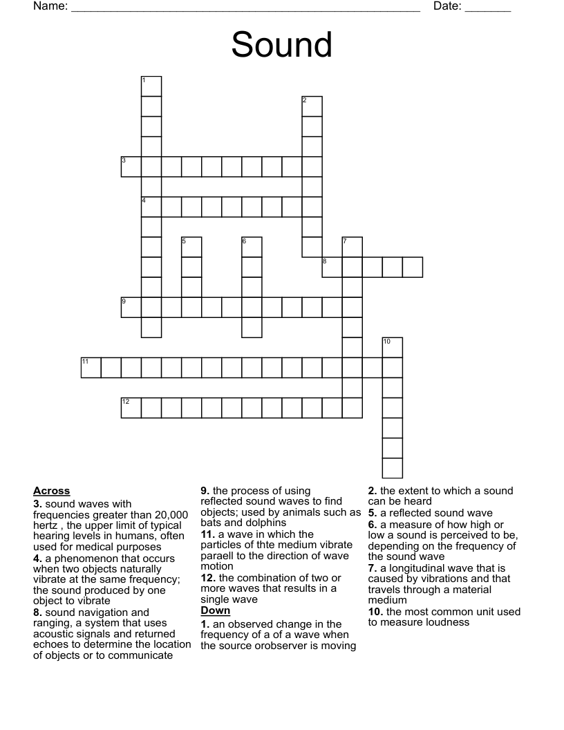 Sound  Crossword