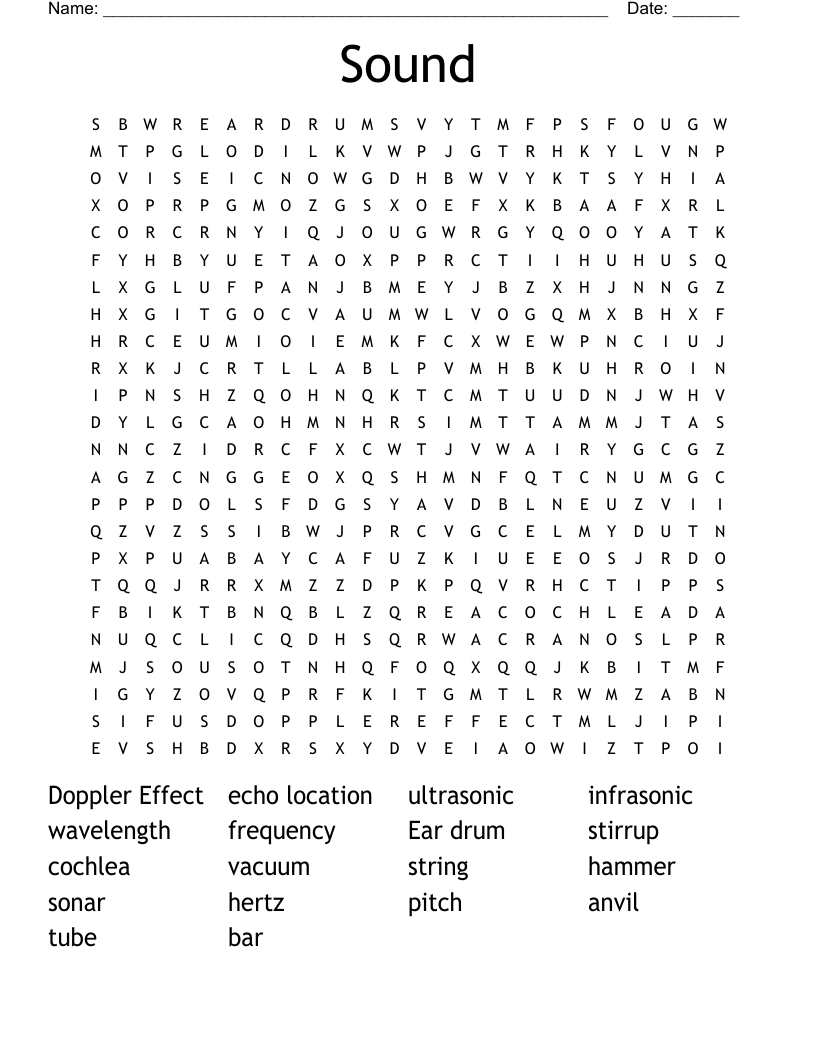 Sound  Word Search