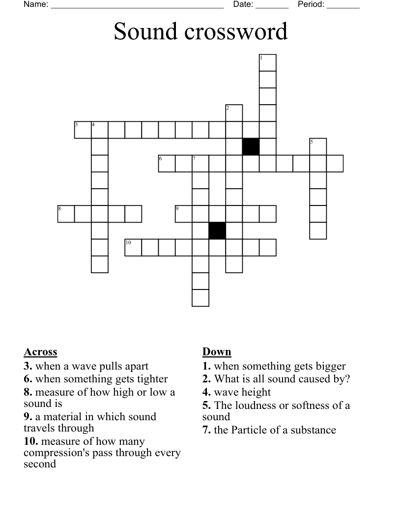 Sound crossword