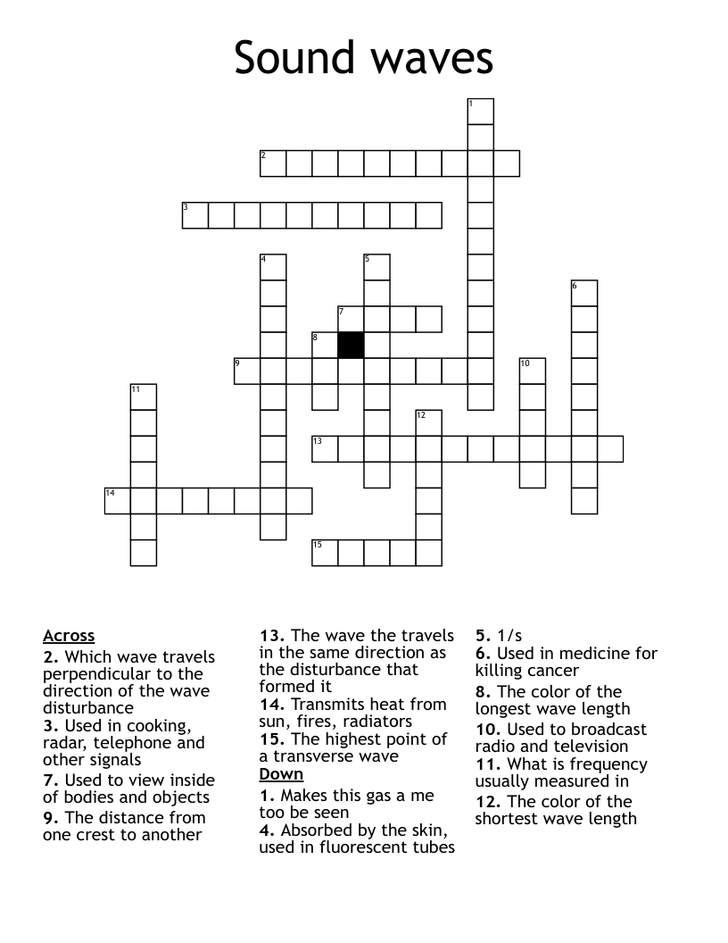 Sound waves Crossword