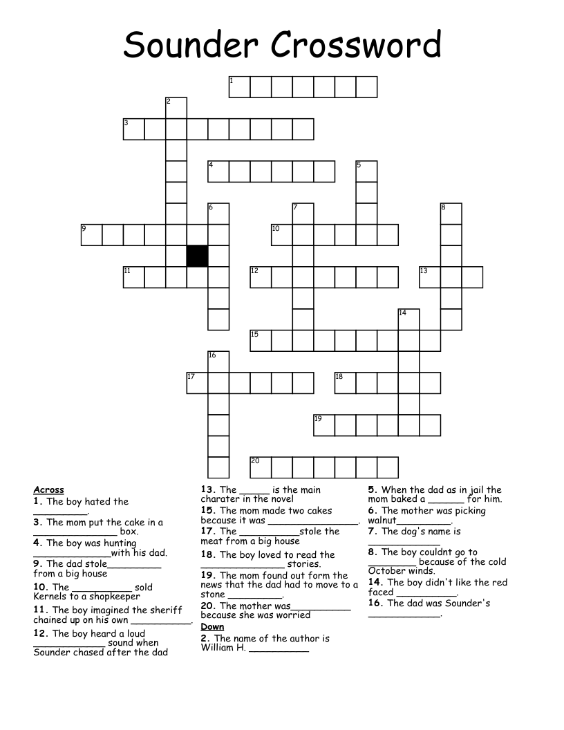 Sounder Crossword