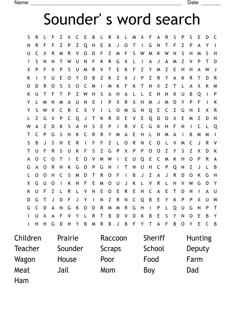 Sounder' s word search