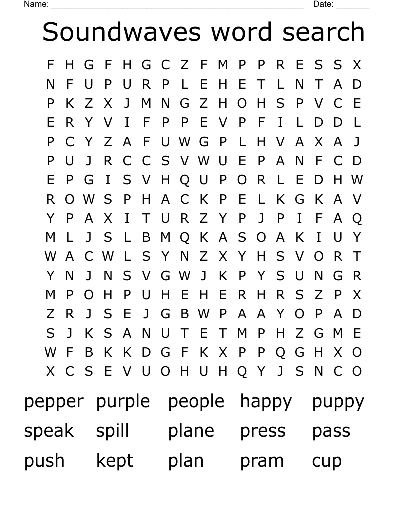 Soundwaves word search