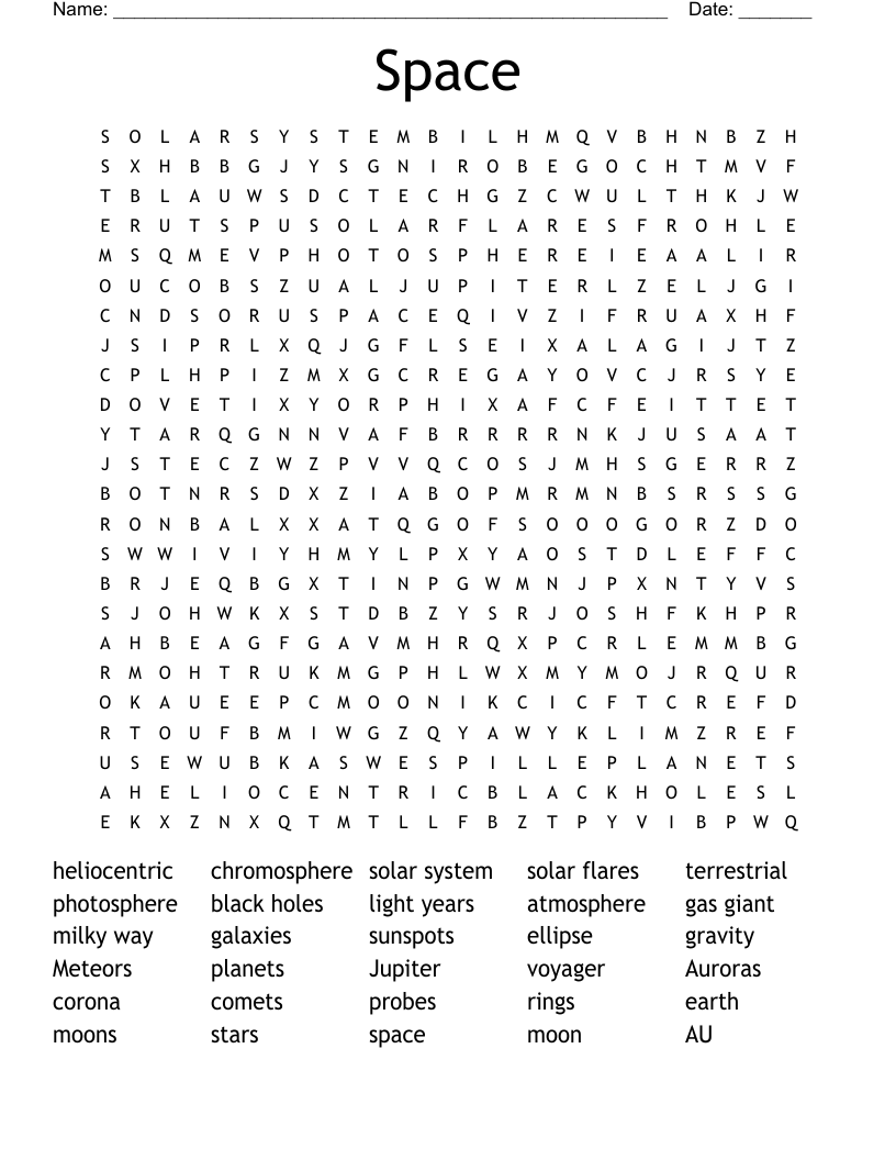 Space Word Search