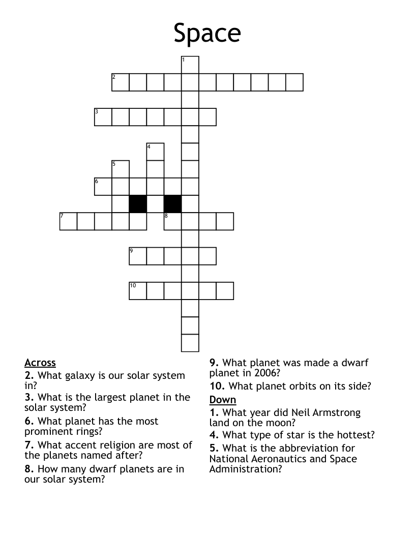 Space Crossword