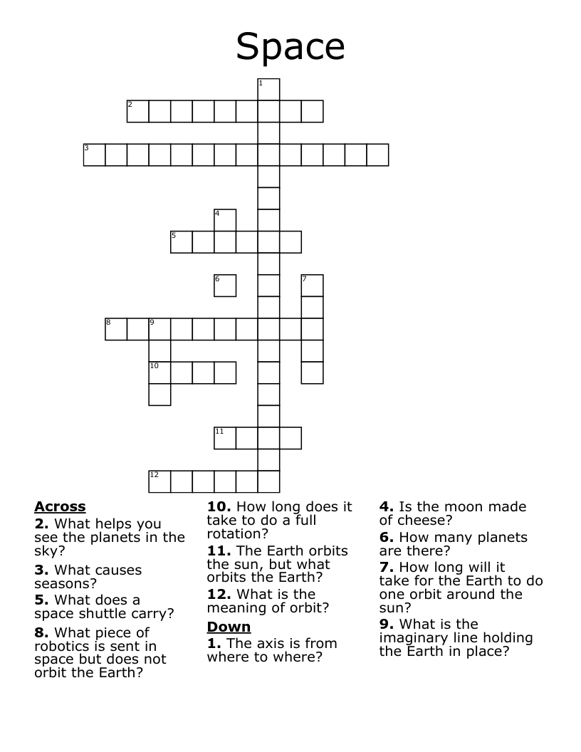Space Crossword