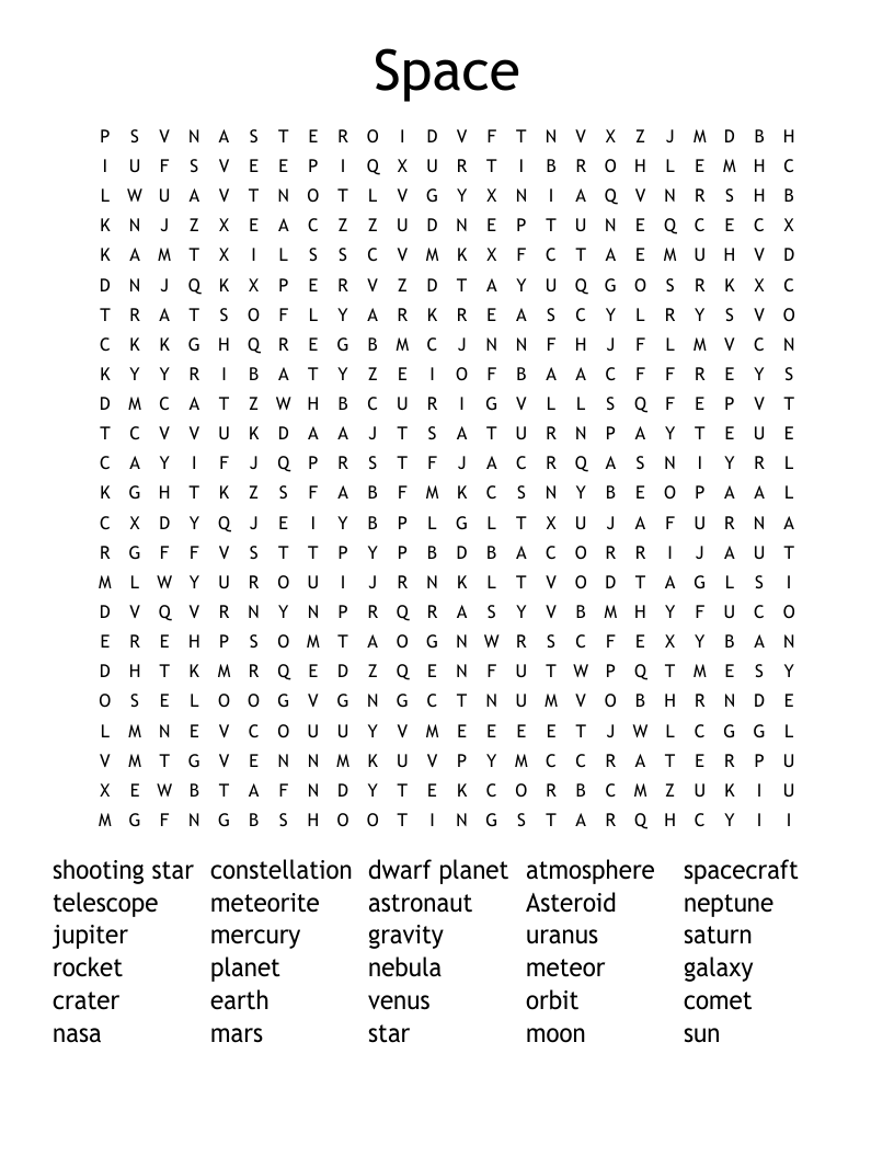 Space Word Search