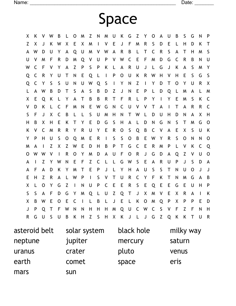 Space Word Search