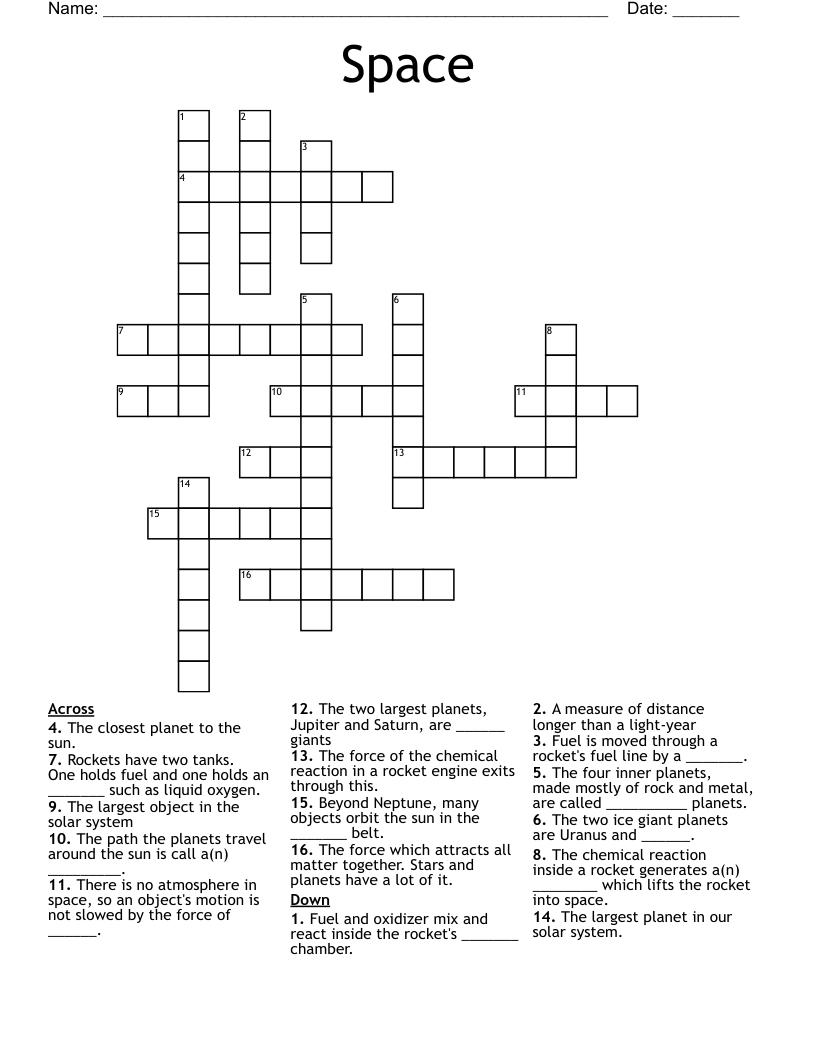 Space Crossword
