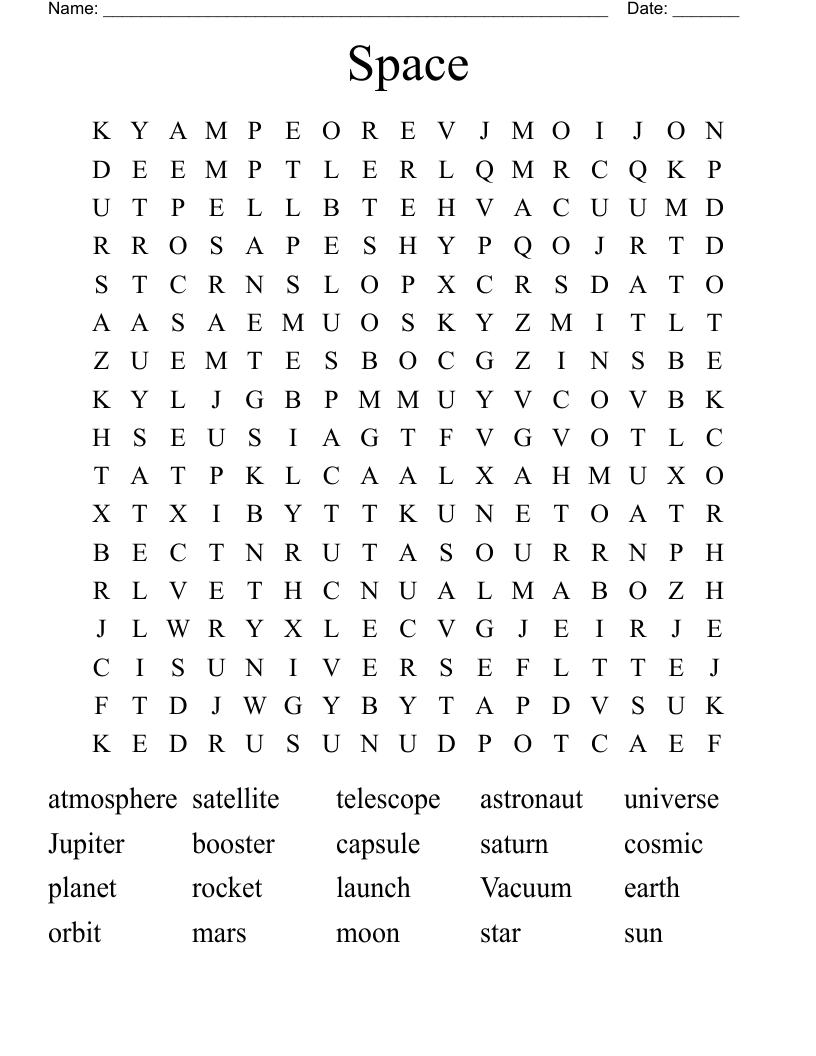 Space Word Search