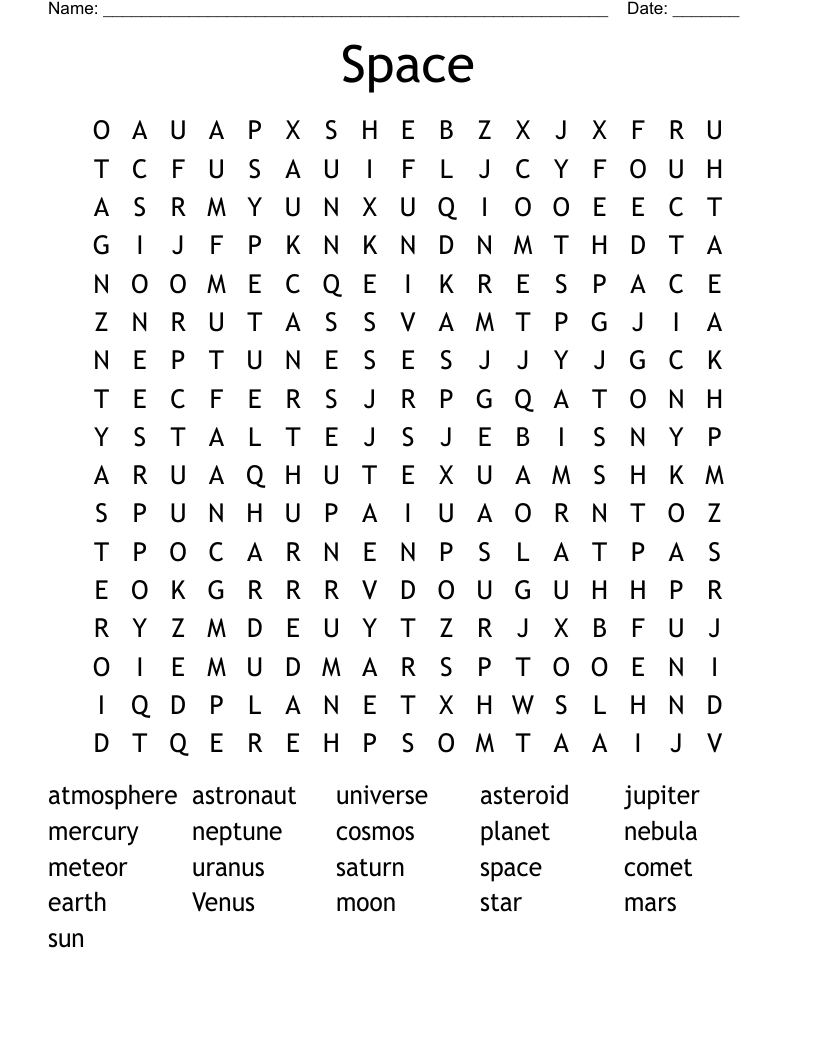 Space Word Search