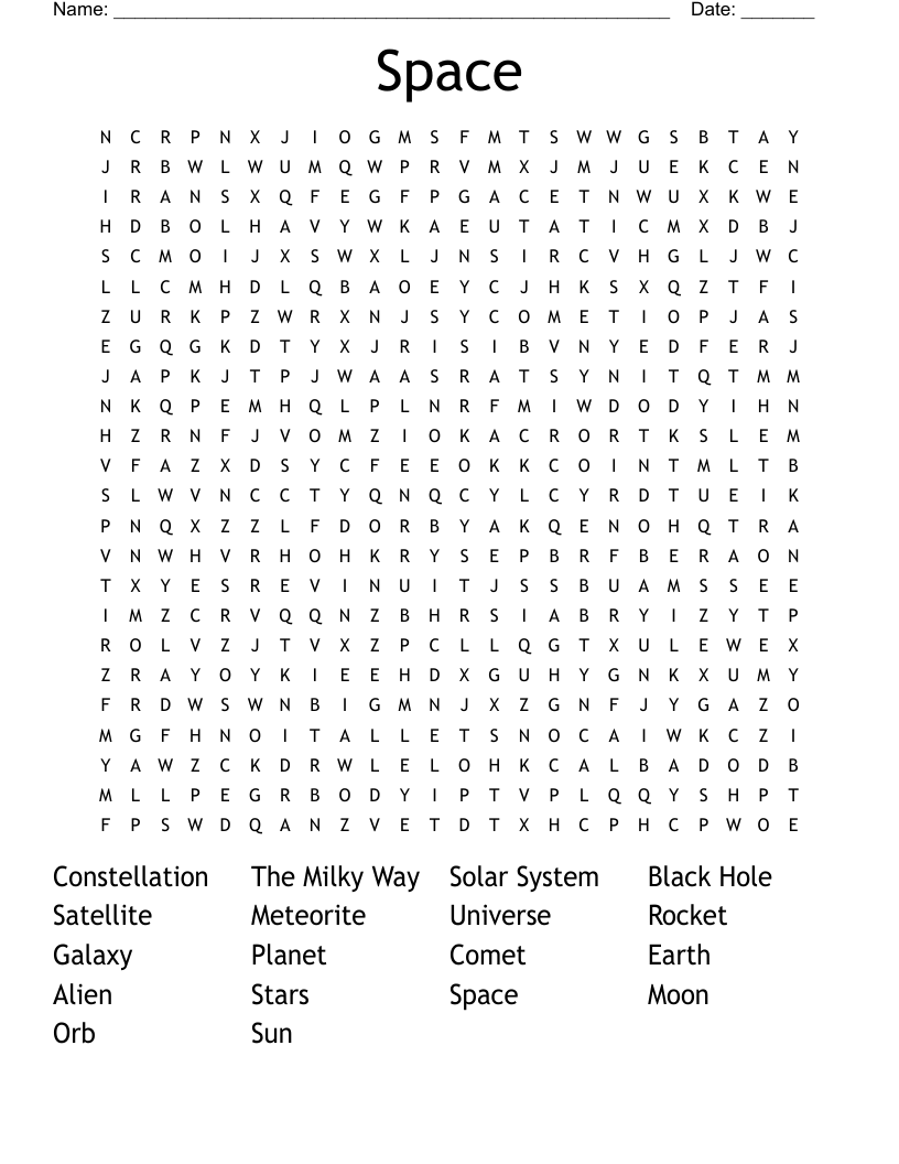 Space Word Search