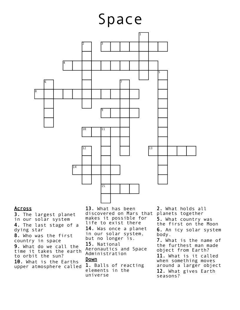 Space Crossword