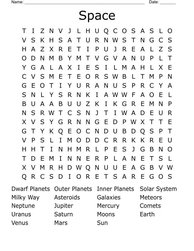 Space Word Search