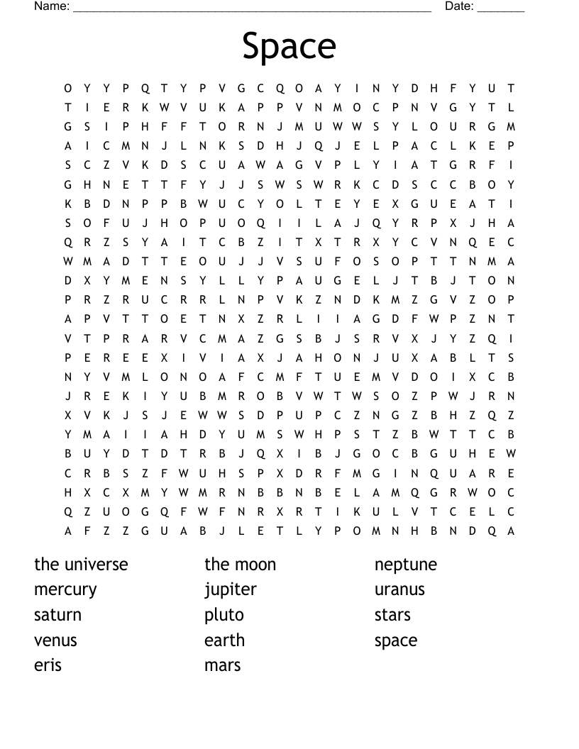 Space Word Search