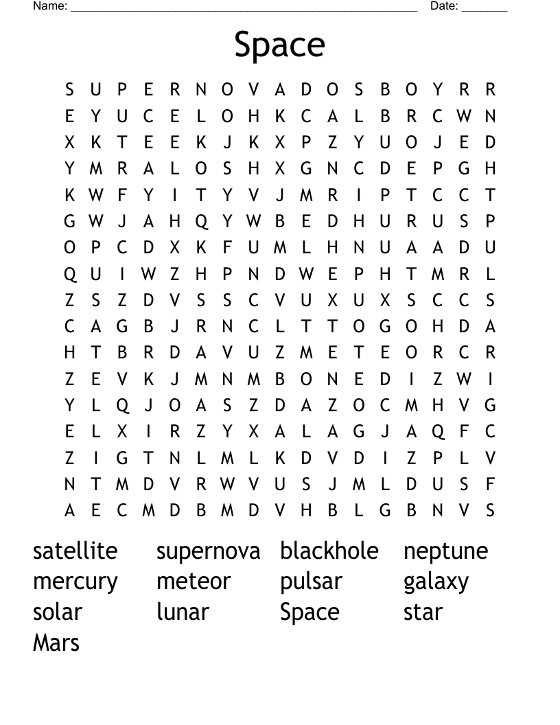 Space Word Search