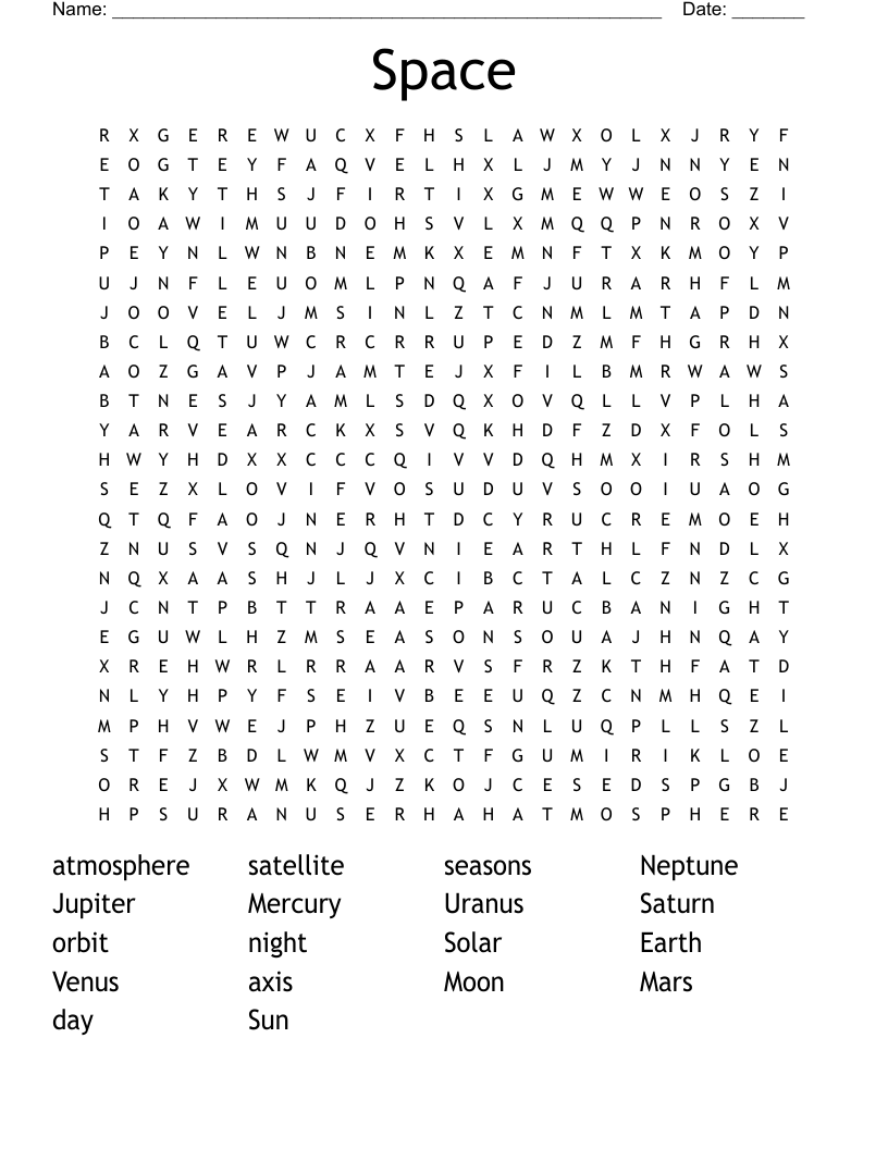Space Word Search