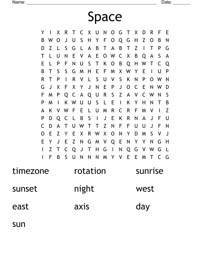 Space Word Search
