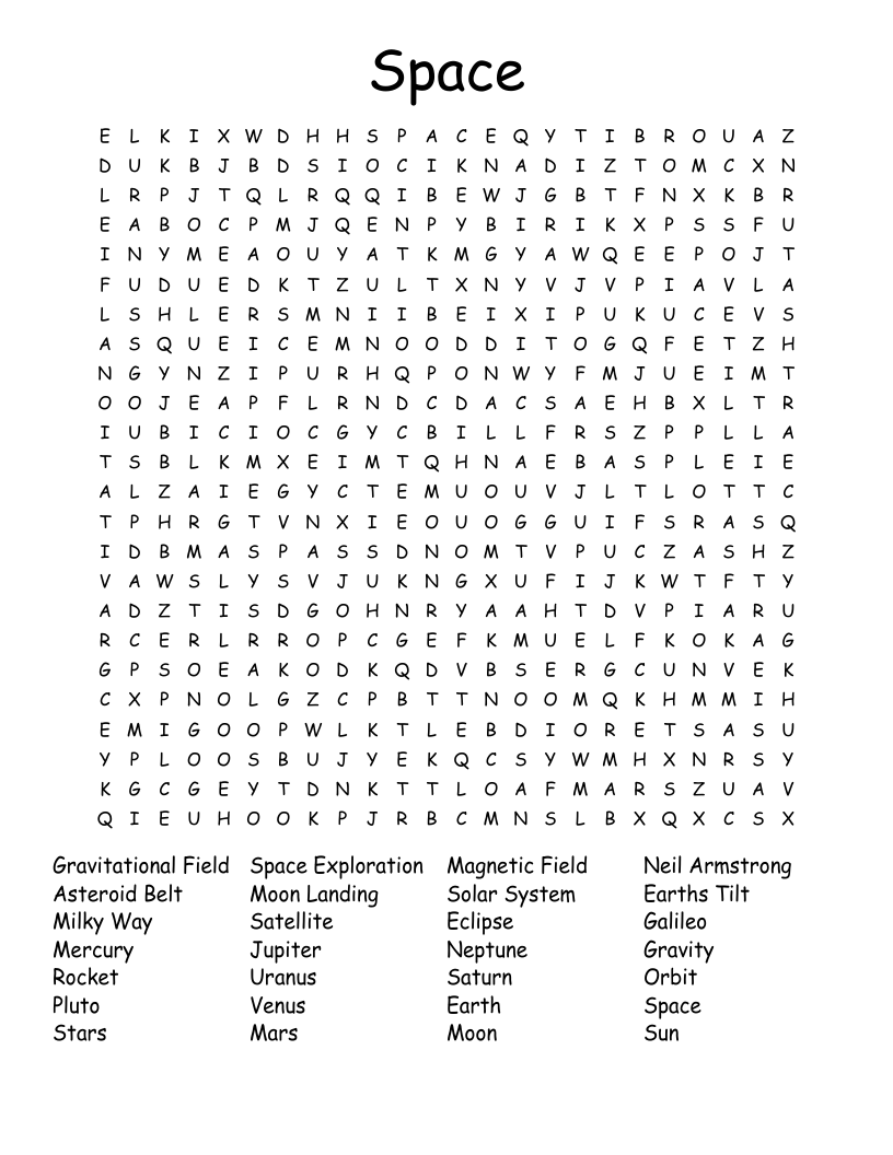 Space Word Search