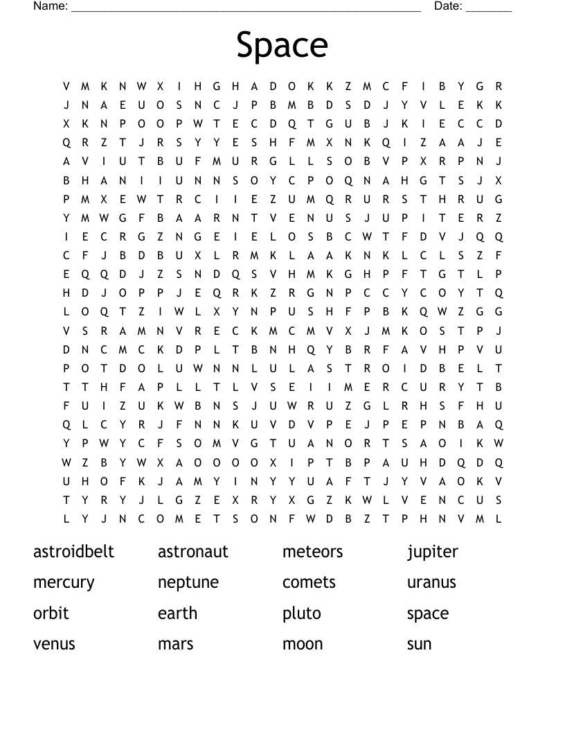 Space Word Search