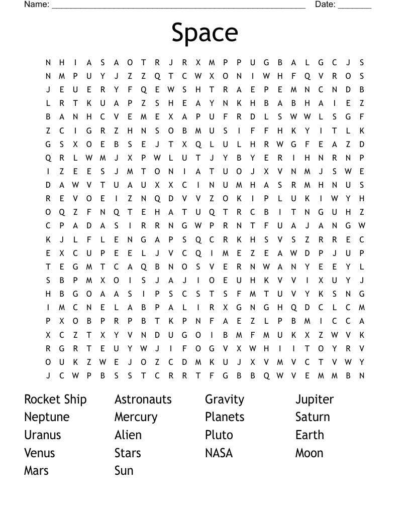 Space Word Search