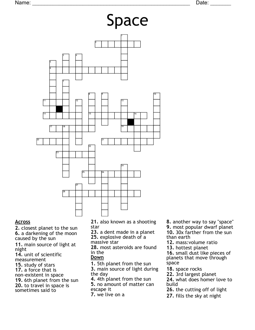 Space Crossword