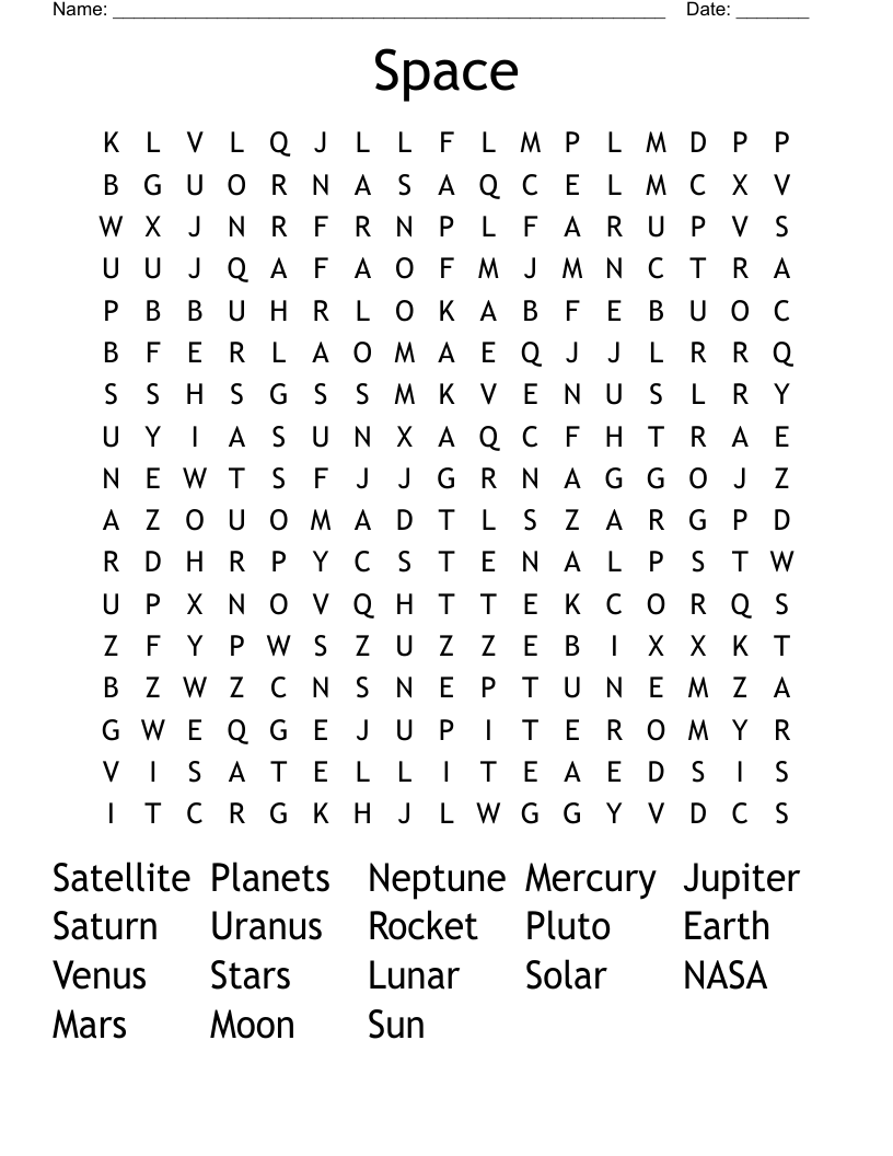 Space Word Search