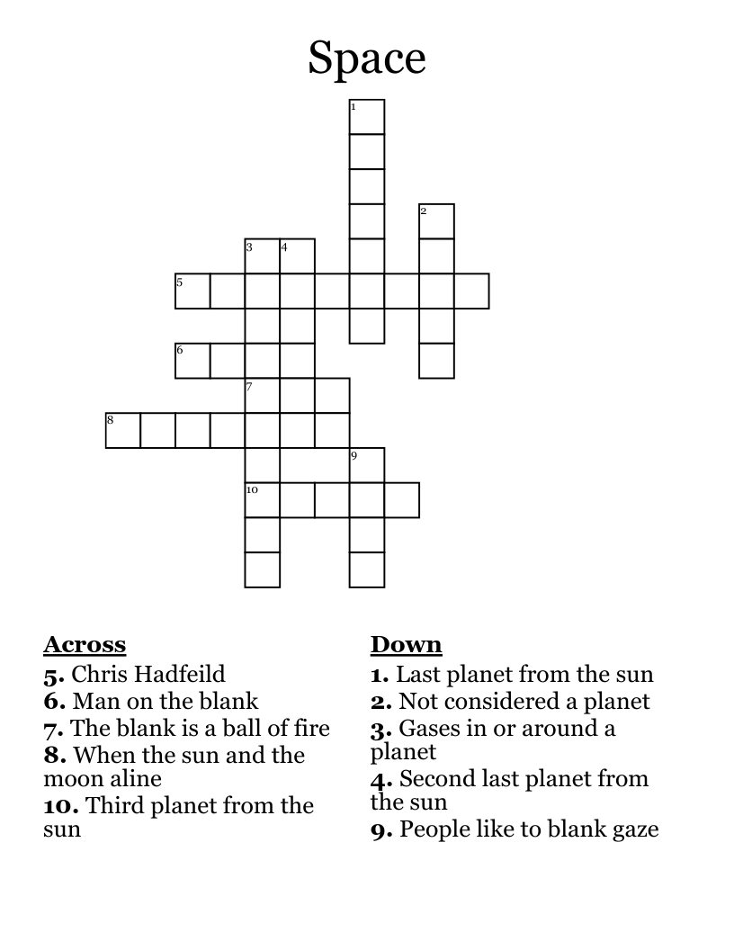 Space Crossword