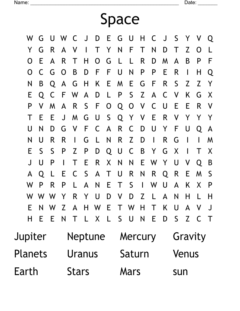 Space Word Search