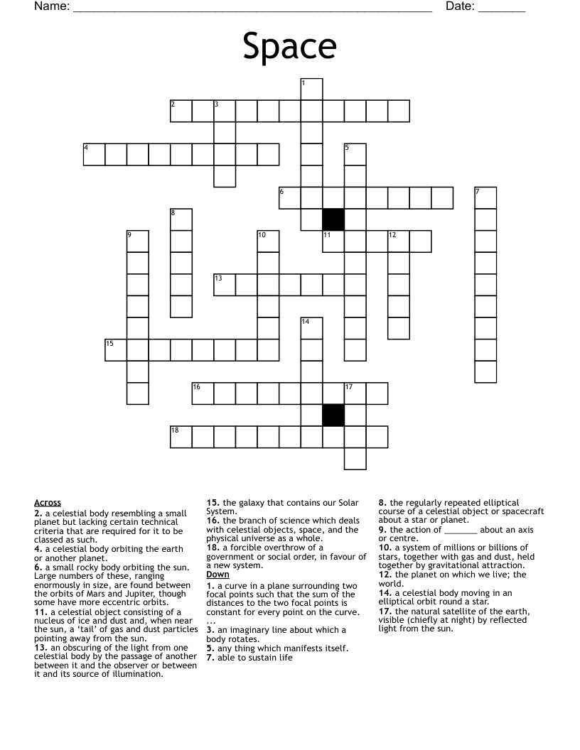 Space Crossword