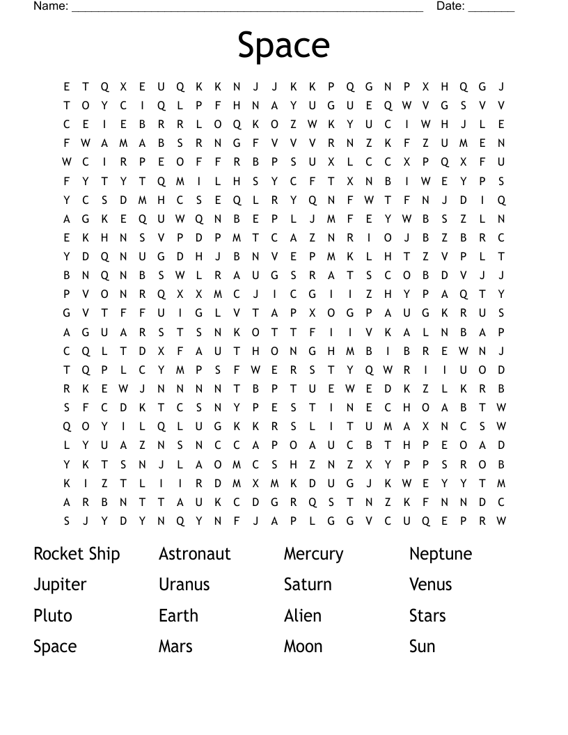Space Word Search