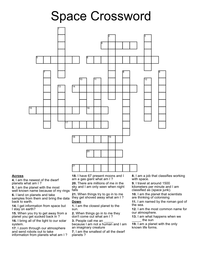 Space Crossword