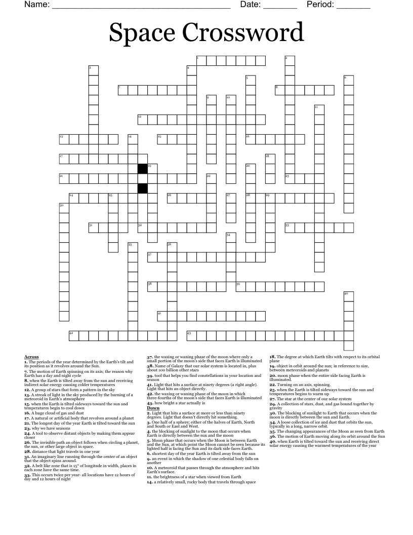 Space Crossword