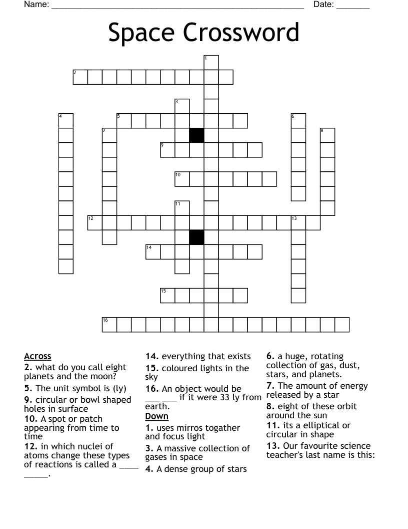 Space Crossword