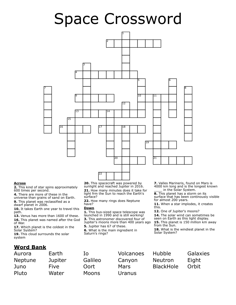 Space Crossword