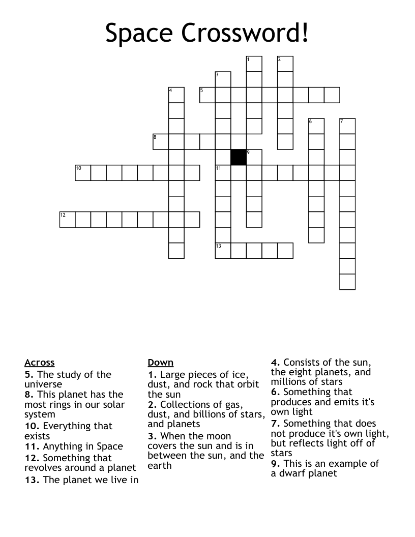 Space Crossword!